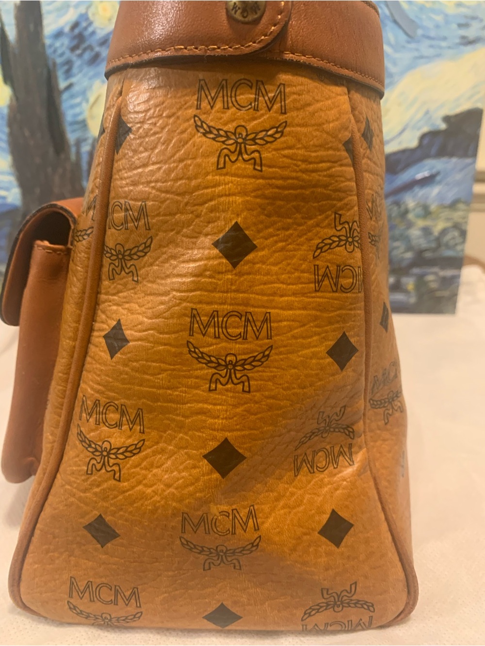 MCM Cognac handbag / shoulder bag limited Edition with COA - Picture 4 of 14